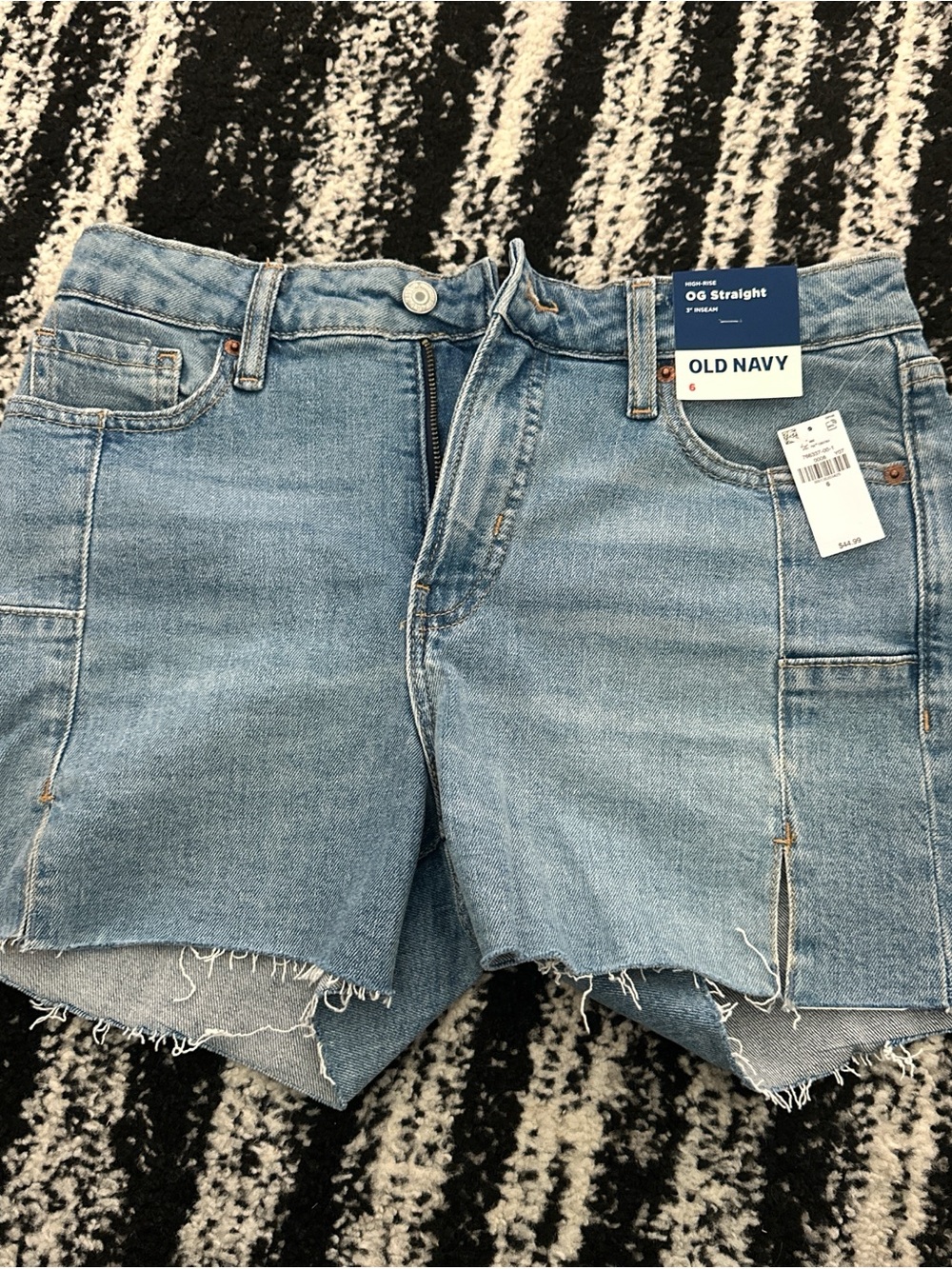 Old Navy Light Blue Denim OG Straight Jean Shorts